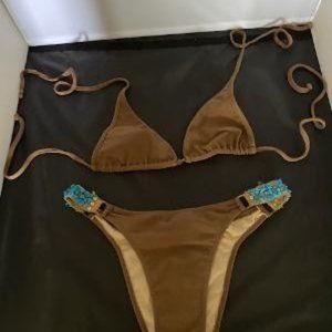 Brazilian Bikini turqoise stone-like embellished